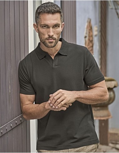 TEE-1404-Luxury Stretch V-Neck Polo